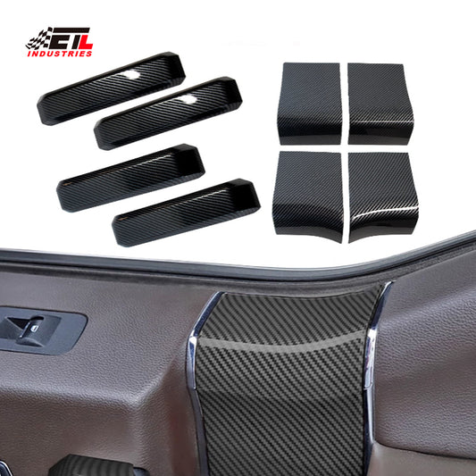 ETL INDUSTRIES Interior Door Handle Cover Set with Door Panel Cover for Ford F150 2015-2020, 8 PCS
