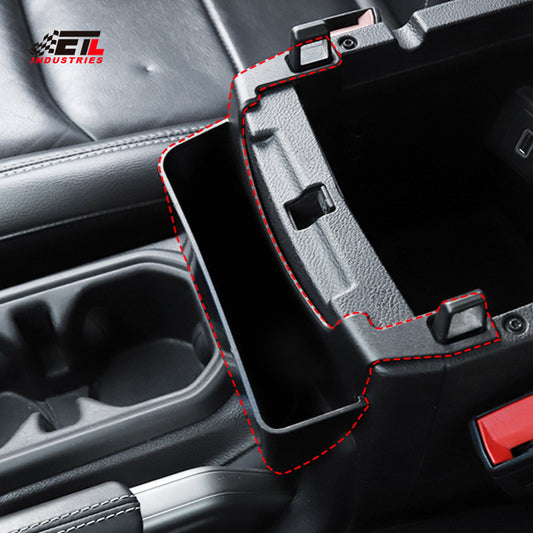 ETL INDUSTRIES 4PCS Center Console Organizer Storage Box for 2024 2025 Jeep Wrangler JL JLU 4XE and Gladiator JT, Gear Shift Console Tray Organizer, Hanging Armrest Storage Box, Co-Pilot Organizer