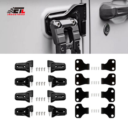 ETL INDUSTRIES16 Pcs Door Hinges Kit for Jeep Wrangler JL Gladiator JT 2018-2024, Inside and Outside 4 Door Hinge