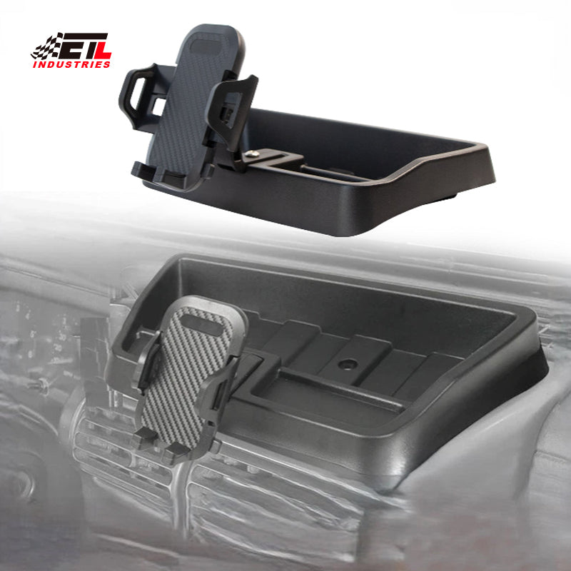 ETL INDUSTRIES Phone Holder Compatible with Jeep Wrangler TJ 1997-2006, Interior Accessories Dashboard Mount Cell Phone Storage Tray