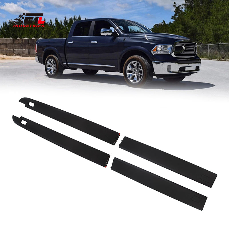 ETL INDUSTRIES Truck Bed Side Rail Caps for Dodge Ram 1500, 5.7ft Bedrails Protectors with Stake Holes, 2009-2018 Models, 5.7' Bed