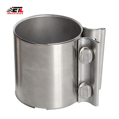 ETL INDUSTRIES 3 Inch Butt Joint Exhaust Clamp Band Clamp Sleeve Coupler 304 Stainless Steel