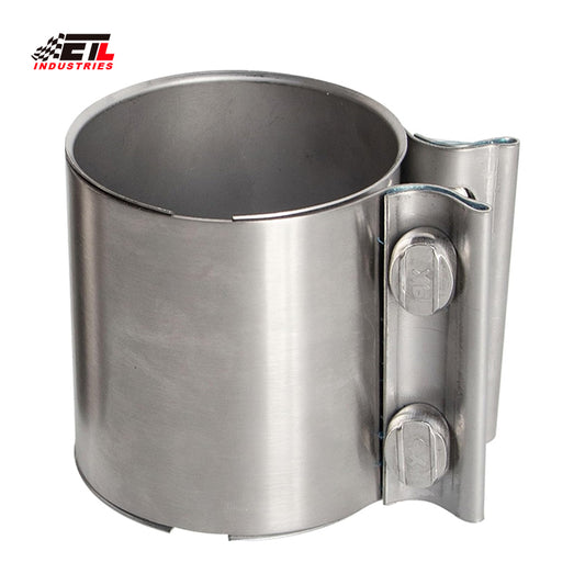 ETL INDUSTRIES 3 Inch Butt Joint Exhaust Clamp Band Clamp Sleeve Coupler 304 Stainless Steel