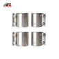 ETL INDUSTRIES 2.5 Inch Exhaust Clamp, Butt Joint Clamp Sleeve Coupler 304 Stainless Steel, 4 Pcs