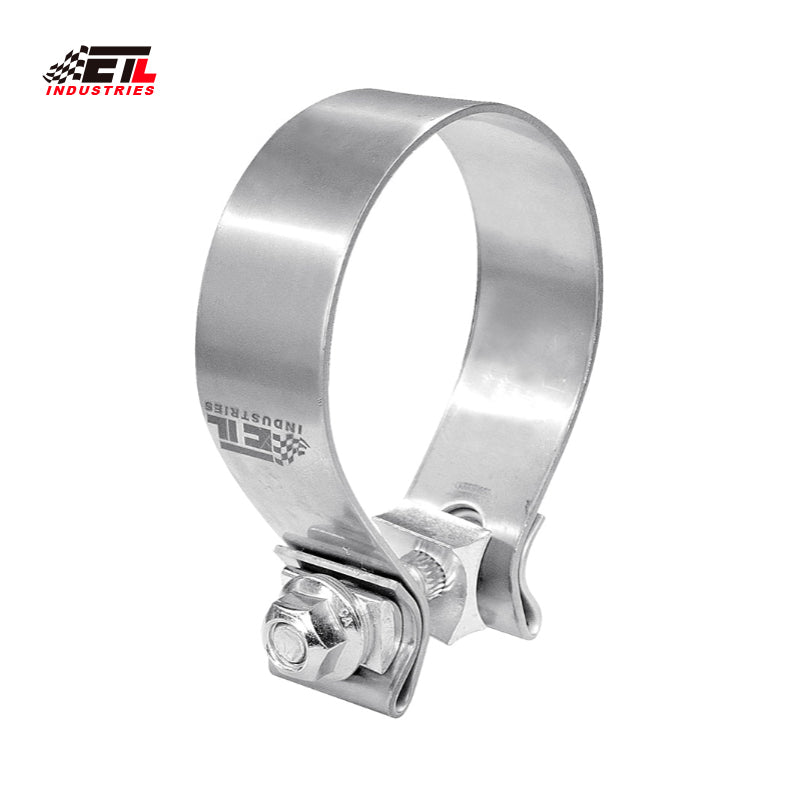 ETL INDUSTRIES 4 Inch Exhaust Clamp, Narrow Band 304 Stainless Steel for Muffler, 1 Pc