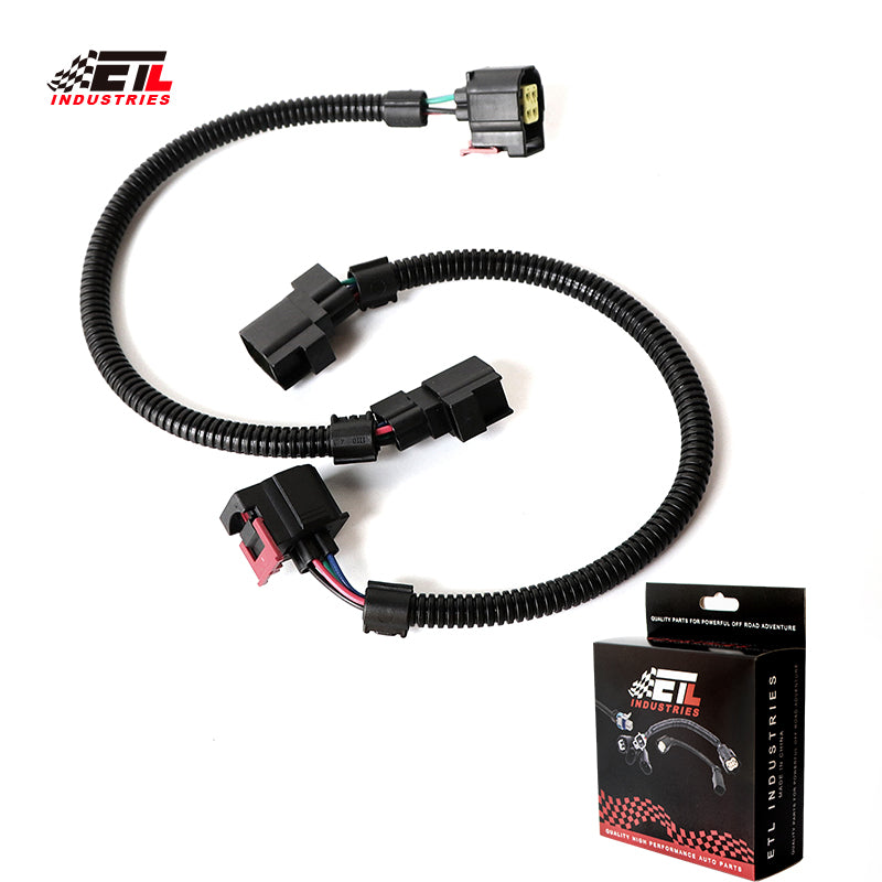ETL INDUSTRIES 2Pcs 12IH 4 Pin Oxygen Sensor Extension Harness Wires for Jeep Dodge Ram 1500 Dakota Durango Viper SRT8, Dodge 5.7L, 6.1L, 6.4L 2005-2024 Square Connector