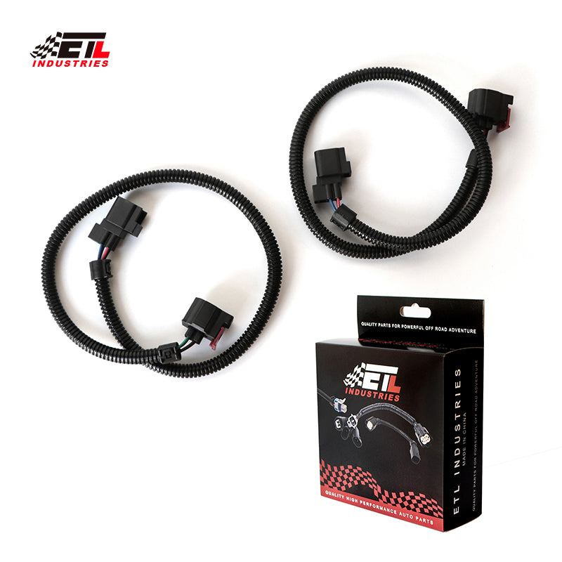 ETL INDUSTRIES 2Pcs 24IH 4 Pin Oxygen Sensor Extension Harness Wires for Jeep Dodge Ram 1500 Dakota Durango Viper SRT8, Dodge 5.7L, 6.1L, 6.4L 2005-2024 Square Connector