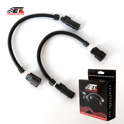 ETL INDUSTRIES 2Pcs 12IH 4 Pin Oxygen Sensor Extension Harness Wires for 2011-2017 Ford Mustang GT and V6 Square Connector Rear