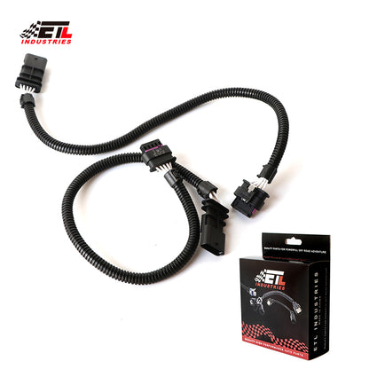 ETL INDUSTRIES 2Pcs 18IH 5 Pin Oxygen Sensor Extension Harness Wires for Ford Mustang GT 2018-2024 Flat Connector
