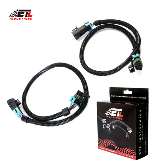 ETL INDUSTRIES 2Pcs 24IH 4 Pin O2 Oxygen Sensor Extension Harness Wires for LS2 LS3 LS7 2005-2013 C6 Corvette 2010-2013 Camaro Trapezoidal Connector Front