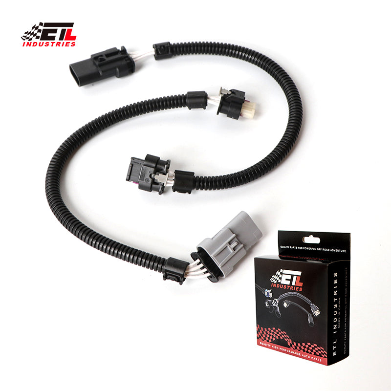 ETL INDUSTRIES 2Pcs 12IH 4 Pin Oxygen Sensor Extension Harness Wires for 2016-2024 Chevy Camaro 6.2L Automatic Flat Connector Driver's Side