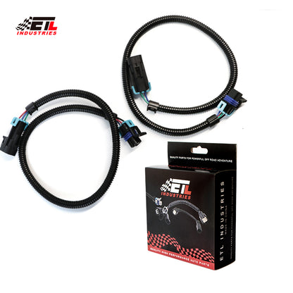 ETL INDUSTRIES 2Pcs 24IH 4 Pin O2 Oxygen Sensor Extension Harness Wires for LS LS1 Camaro Firebird Pontiac Chevy 2004-2012 Square Connector Grey