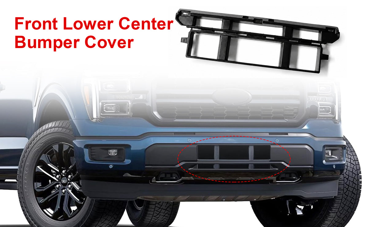 Front Bumper Cover Grille for 2024-2025 Ford F-150 – Lower Center Mesh Grille Guard (Not for Lightning/Raptor)