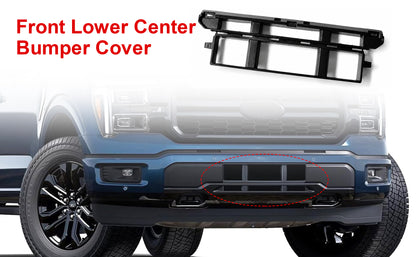 Front Bumper Cover Grille for 2024-2025 Ford F-150 – Lower Center Mesh Grille Guard (Not for Lightning/Raptor)