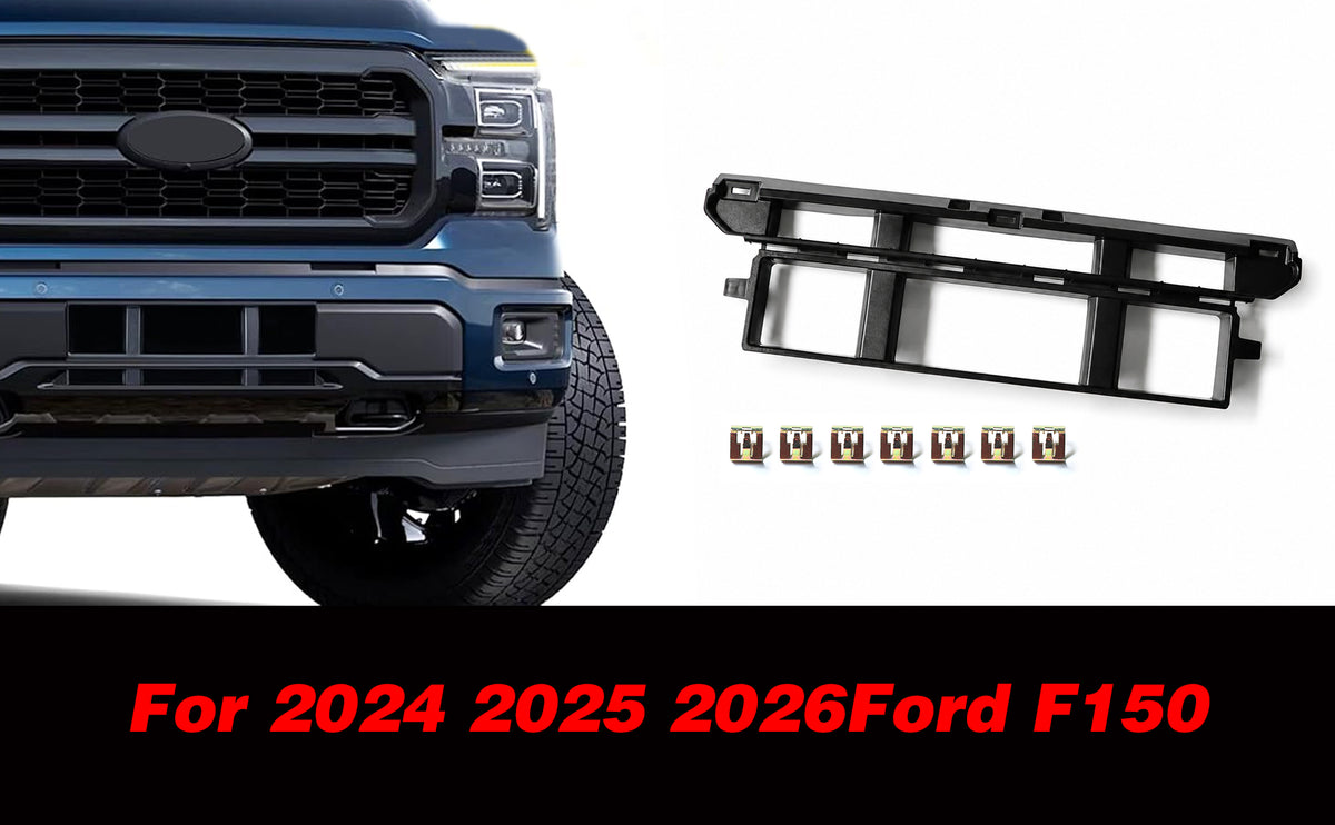 Front Bumper Cover Grille for 2024-2025 Ford F-150 – Lower Center Mesh Grille Guard (Not for Lightning/Raptor)