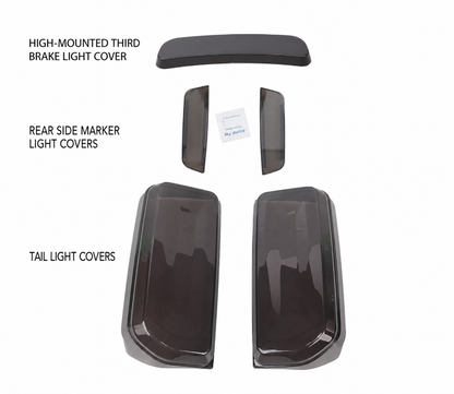 ETL INDUSTRIES 5PCS Smoked Rear Light Cover Kit for 2021–2024 Ford Bronco 2-Door & 4-Door