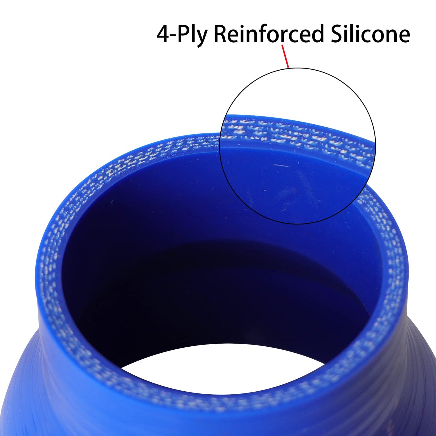 2.75" ID to 3" ID, 3" Length Reducer Silicone Coupler Hose, 4-Ply Reinforced Universal Straight Silicone Reducer Pipe Intake and Intercooler Piping Blue