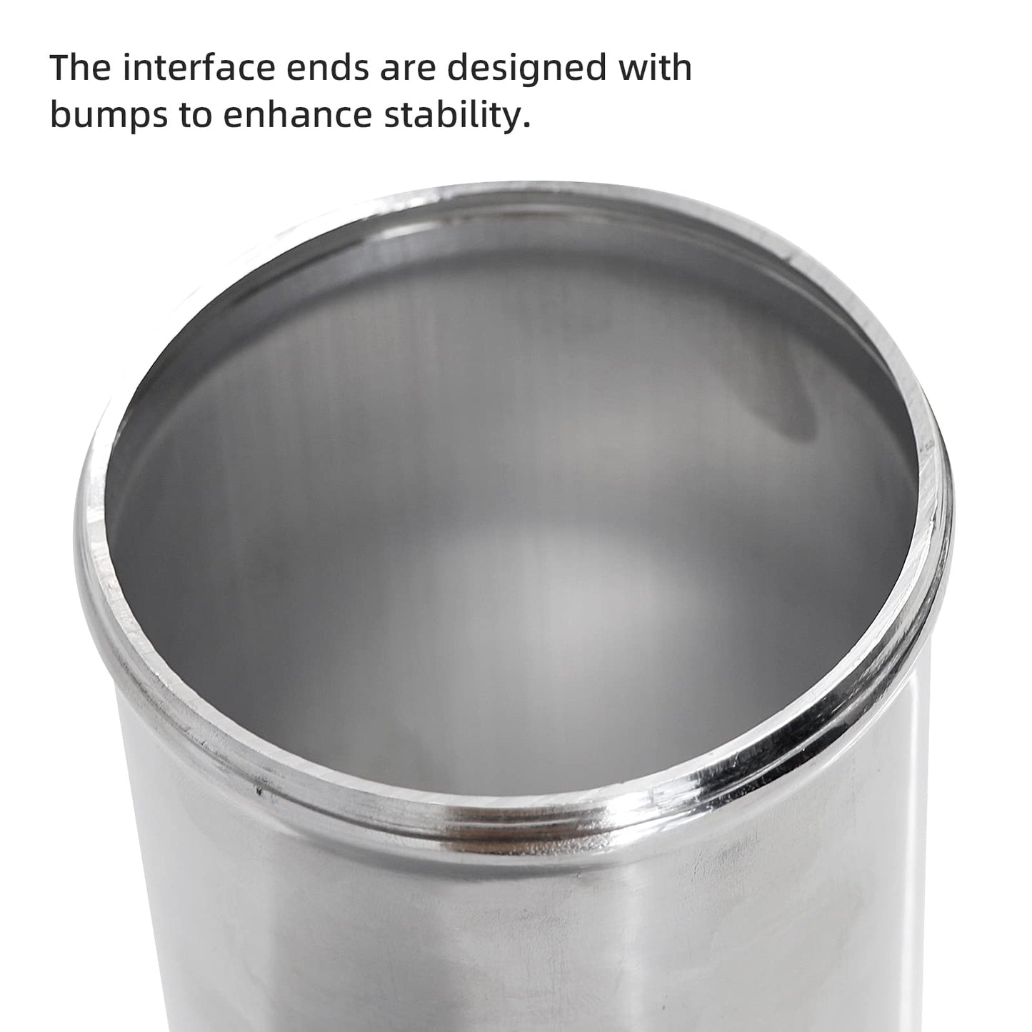 OD 3.5"(89mm), Length 6" (152mm) Aluminum Pipe Intake Adapter, 3.5" Tube Joiners Straight Piping Universal Air Turbo Intercooler Tubing Connector