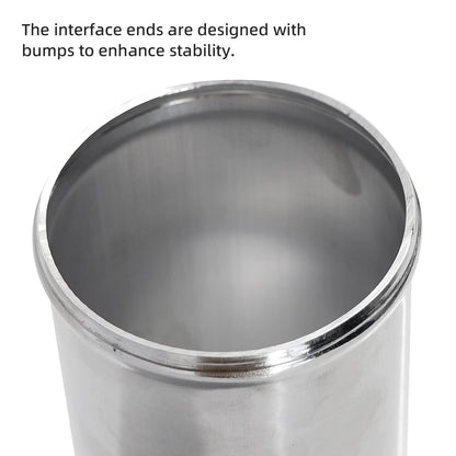 OD 3.5"(89mm), Length 6" (152mm) Aluminum Pipe Intake Adapter, 3.5" Tube Joiners Straight Piping Universal Air Turbo Intercooler Tubing Connector