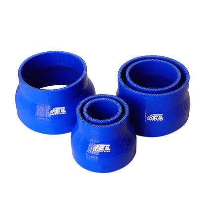 2.75" ID to 3" ID, 3" Length Reducer Silicone Coupler Hose, 4-Ply Reinforced Universal Straight Silicone Reducer Pipe Intake and Intercooler Piping Blue