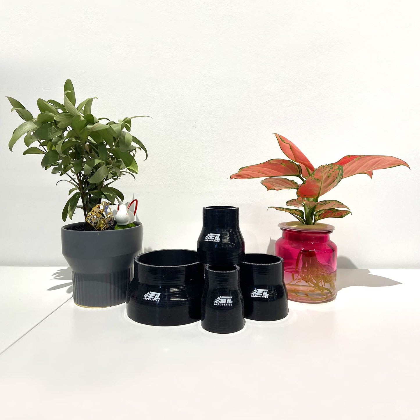 ID 2.5" to 3.25", Length 3" Silicone Reducer Straight Coupler Hose, 4-Ply Reinforced Universal Intake Reducer Intercooler Pipe Black