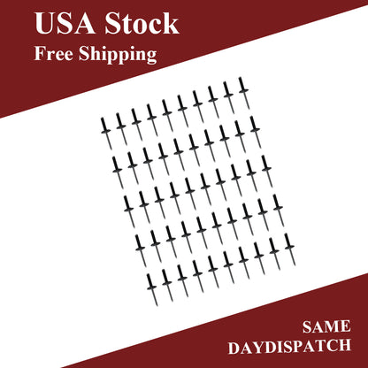 ETL INDUSTRIES 50Pcs Fender Flare Rivet Clips for Jeep JL/JT – Aluminum Fasteners with Nylon Grip