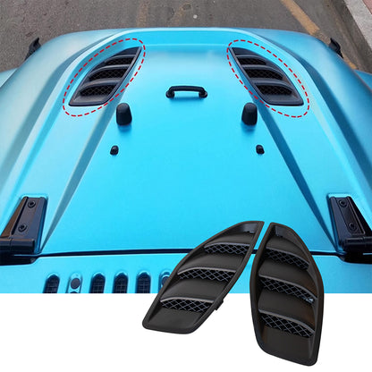 ETL INDUSTRIES Hood Vent Cover Exterior Accessories for 2007-2018 Jeep Wrangler JK JKU